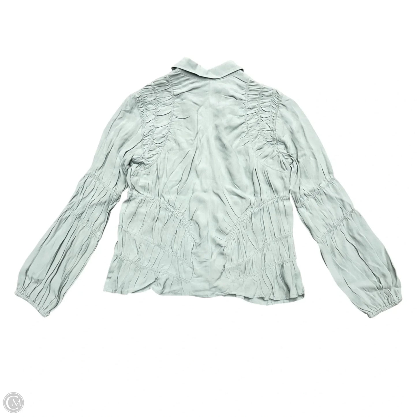 Blouse Long Sleeve By Anthropologie In Blue, Size: M