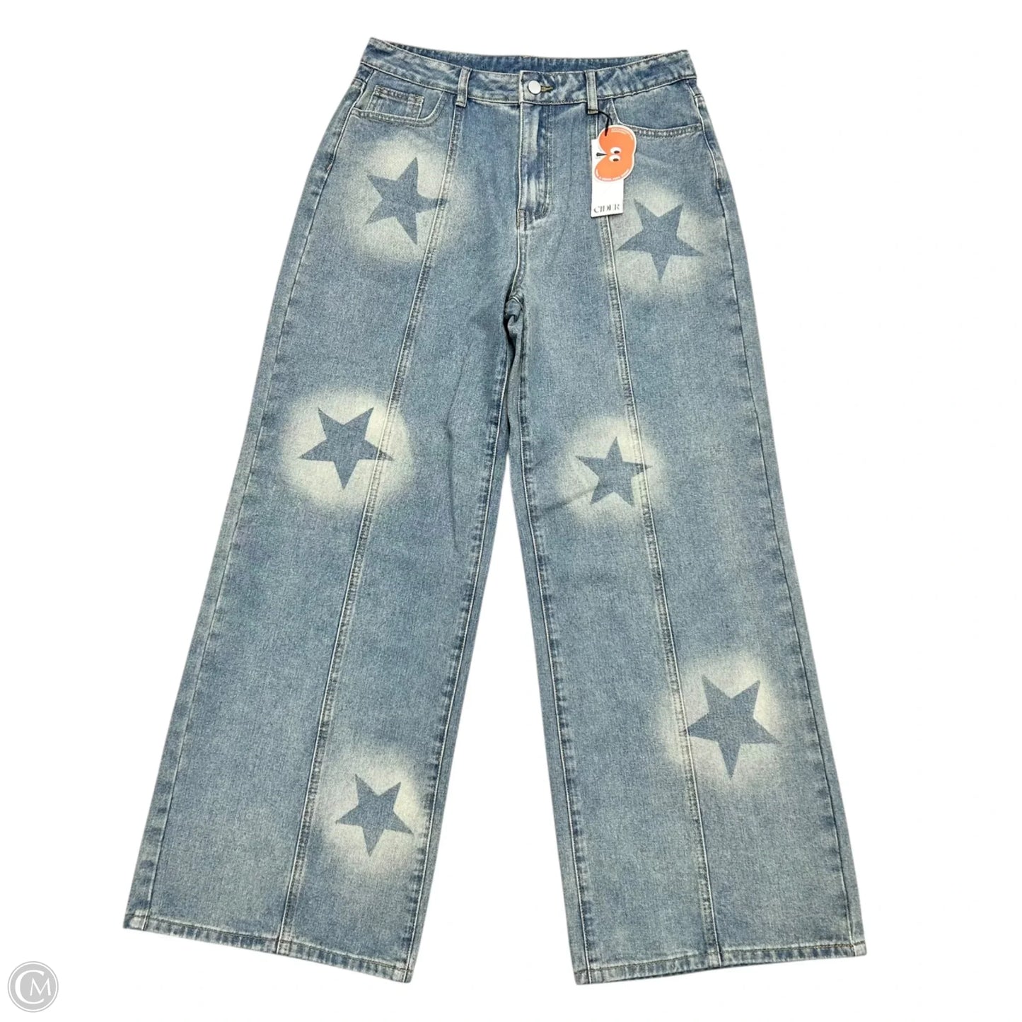 Jeans Wide Leg By Cider In Blue Denim, Size: Xl