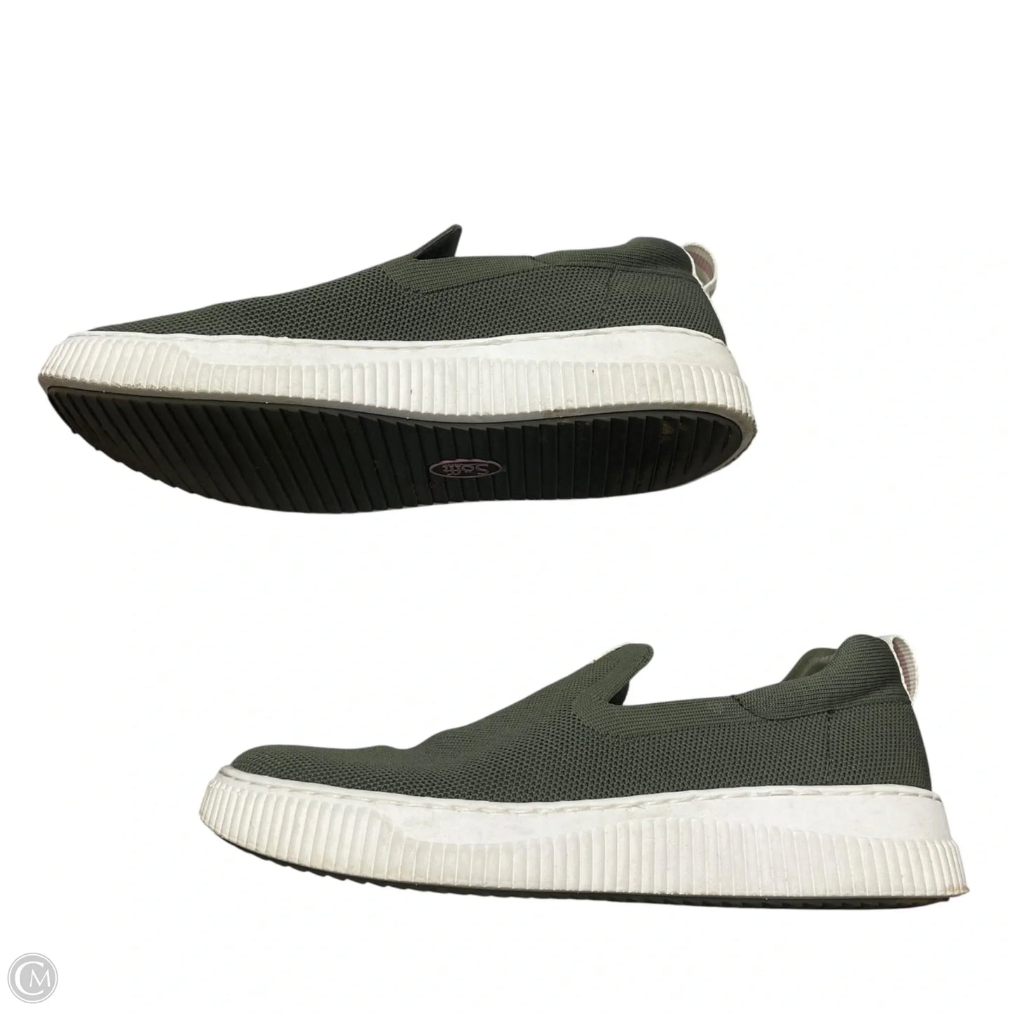 Shoes Sneakers By Sofft In Green & White, Size: 9