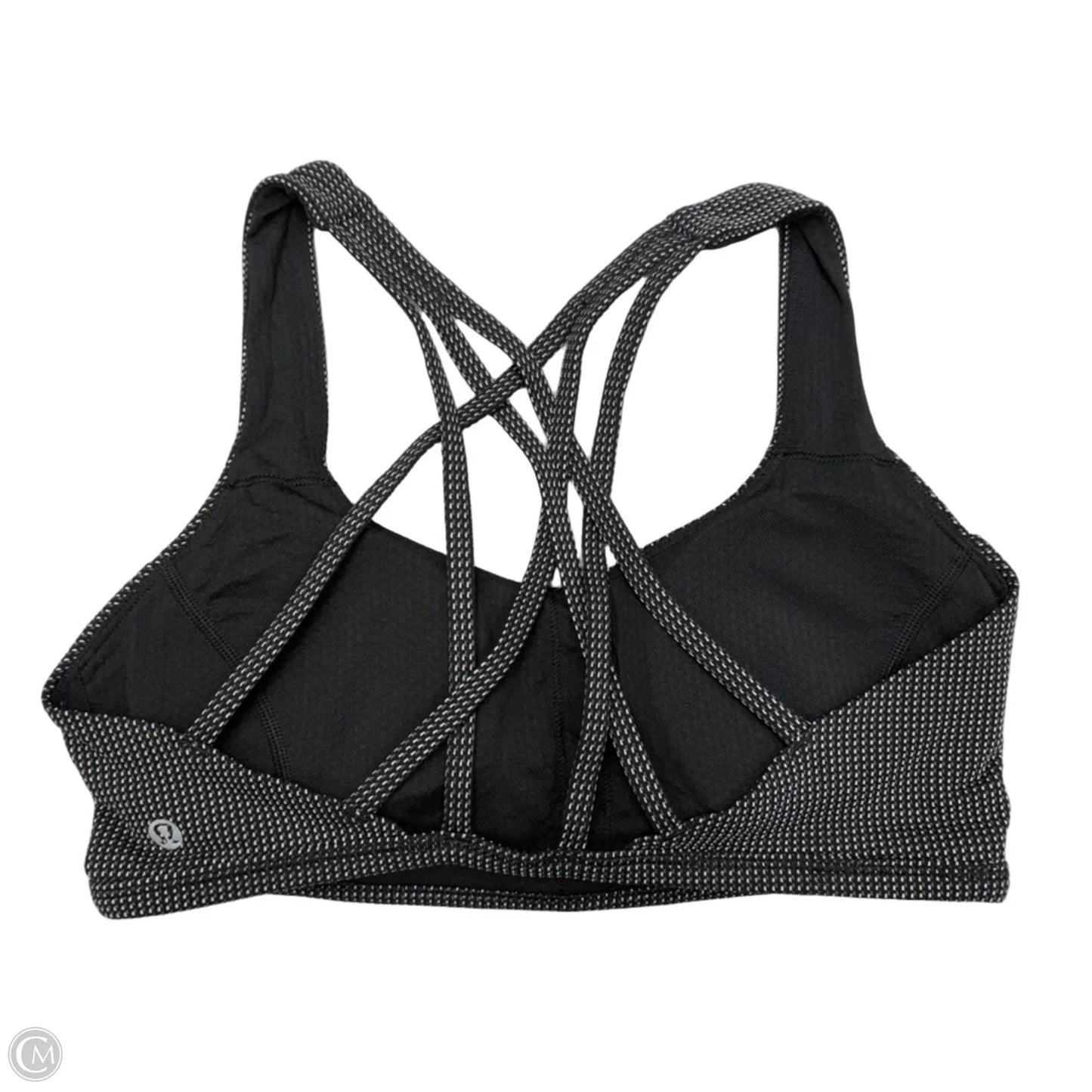 Athletic Bra By Lululemon In Black & White, Size: M
