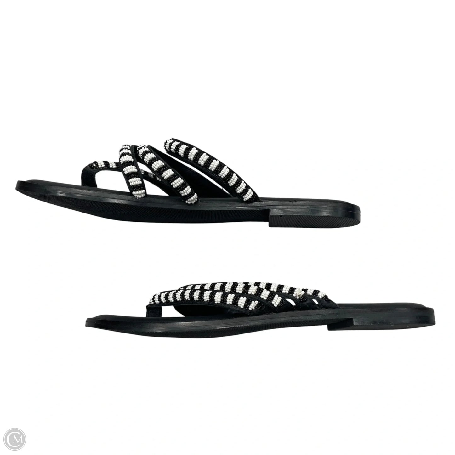 Sandals Flats By Free People In Black & White, Size: 8.5
