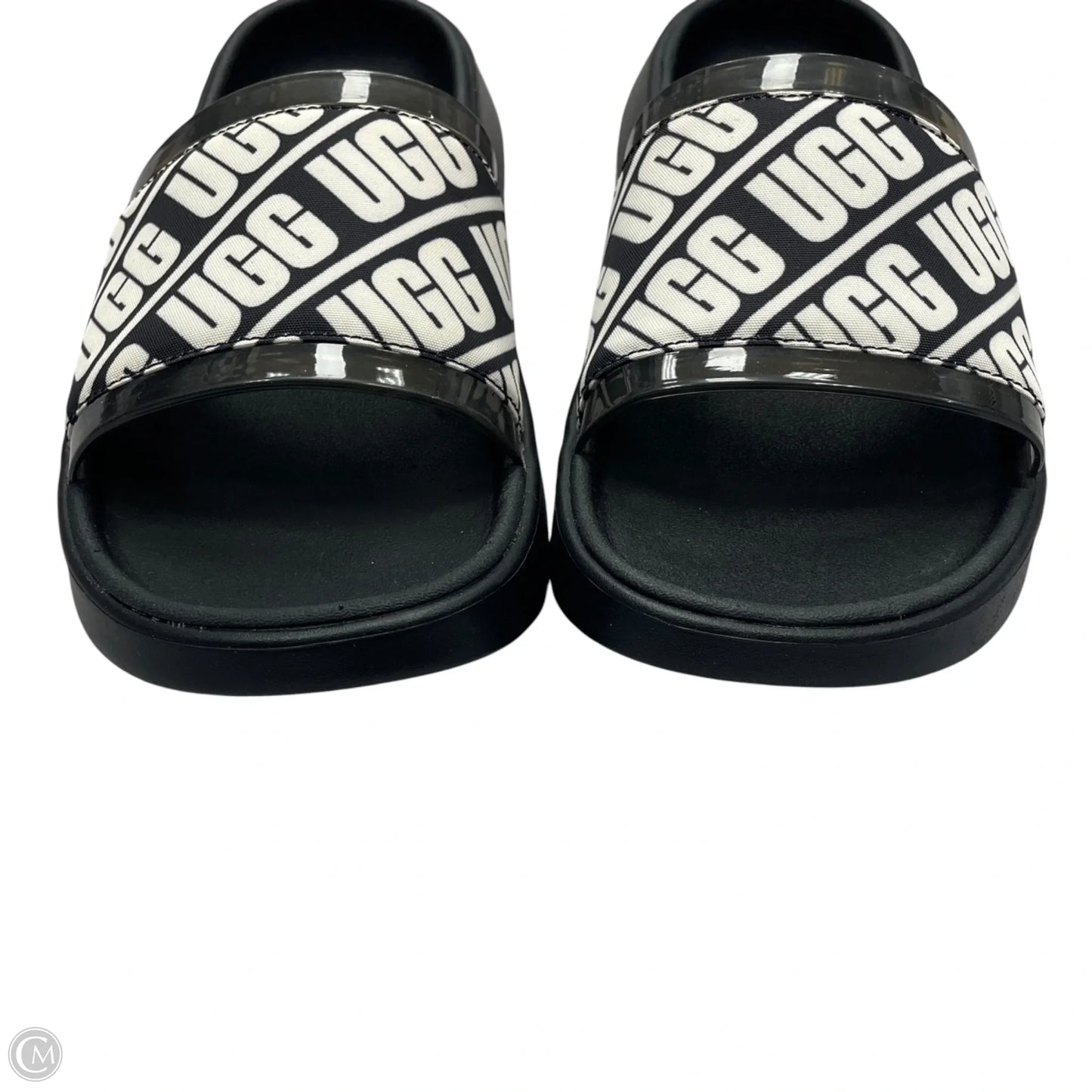 Sandals Designer By Ugg In Black & White, Size: 6