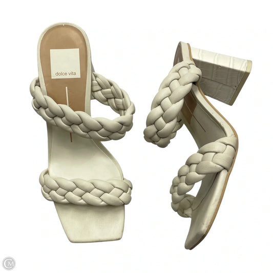 Sandals Heels Block By Dolce Vita In Cream, Size: 7