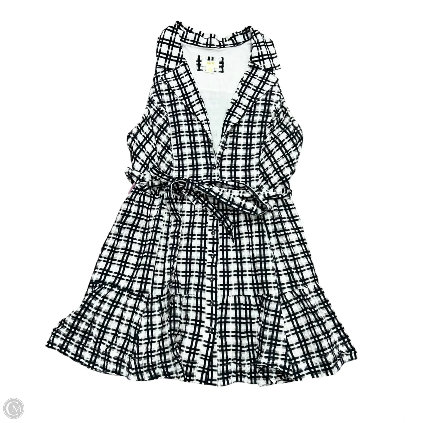 Dress Casual Short By Maeve In Black & White, Size: 3x