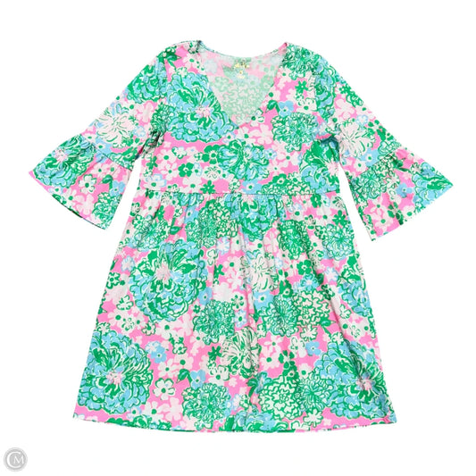 Dress Designer By Lilly Pulitzer In Green & Pink, Size: L