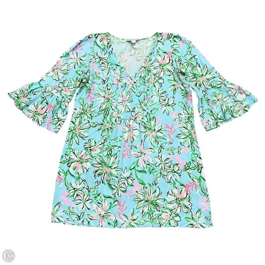 Dress Designer By Lilly Pulitzer In Blue & White, Size: L
