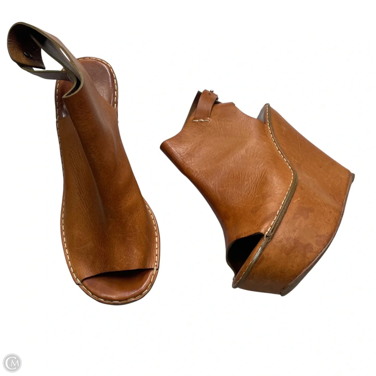 Sandals Luxury Designer By Chloe In Brown, Size: 9.5