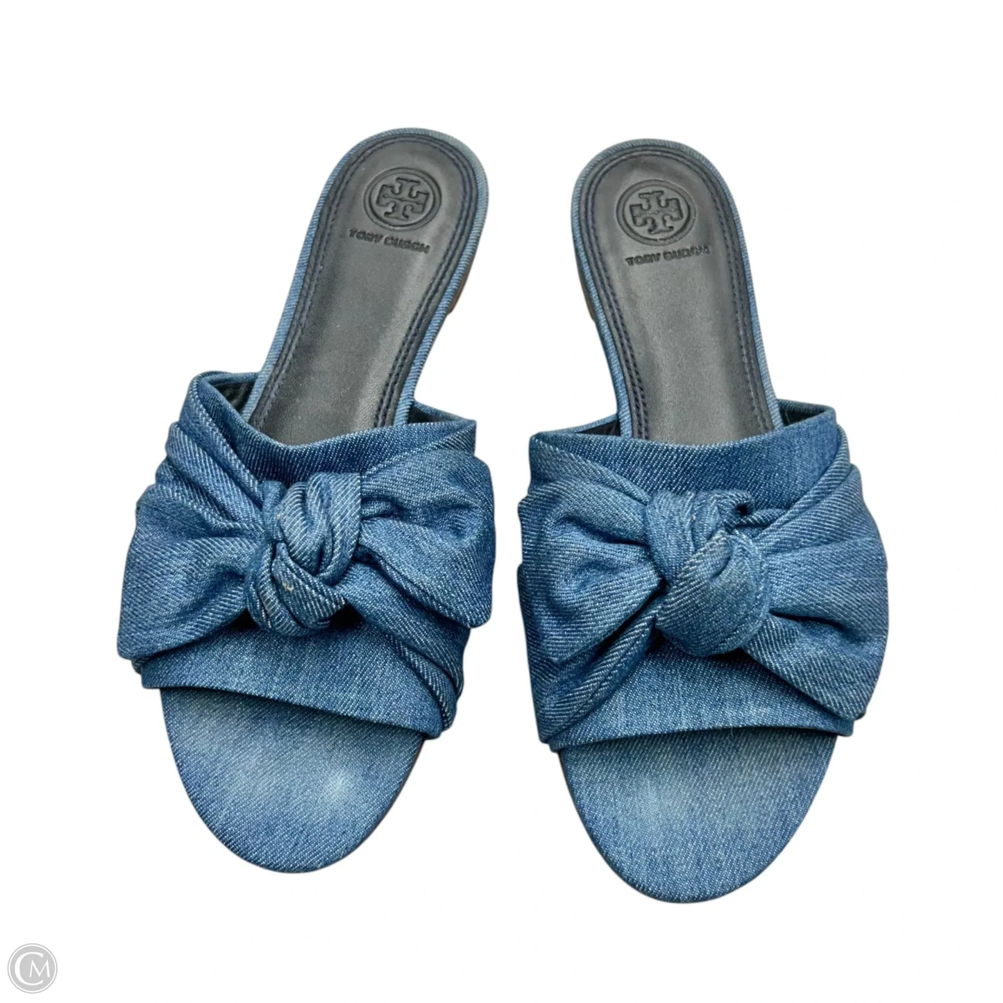 Sandals Designer By Tory Burch In Blue Denim, Size: 9