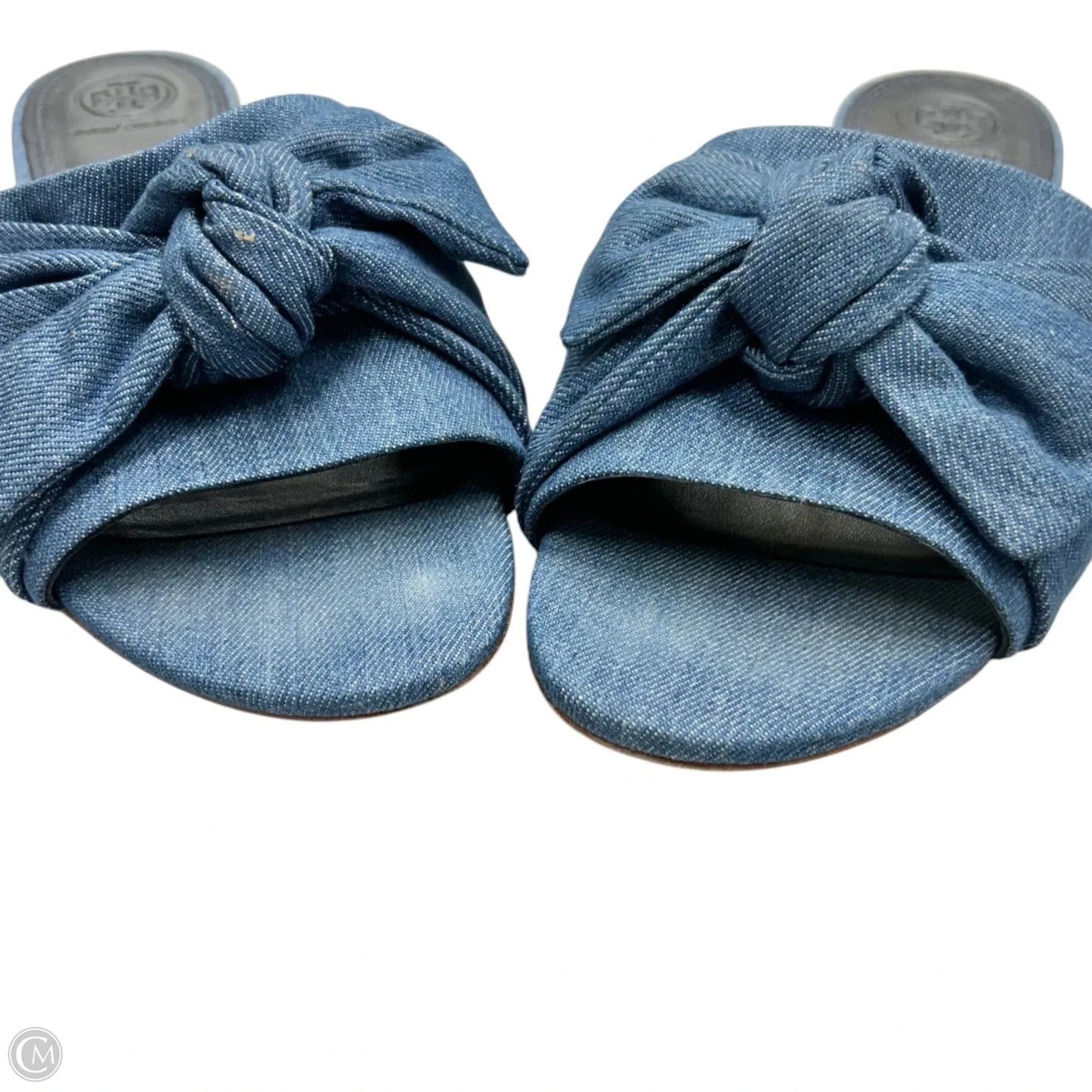 Sandals Designer By Tory Burch In Blue Denim, Size: 9