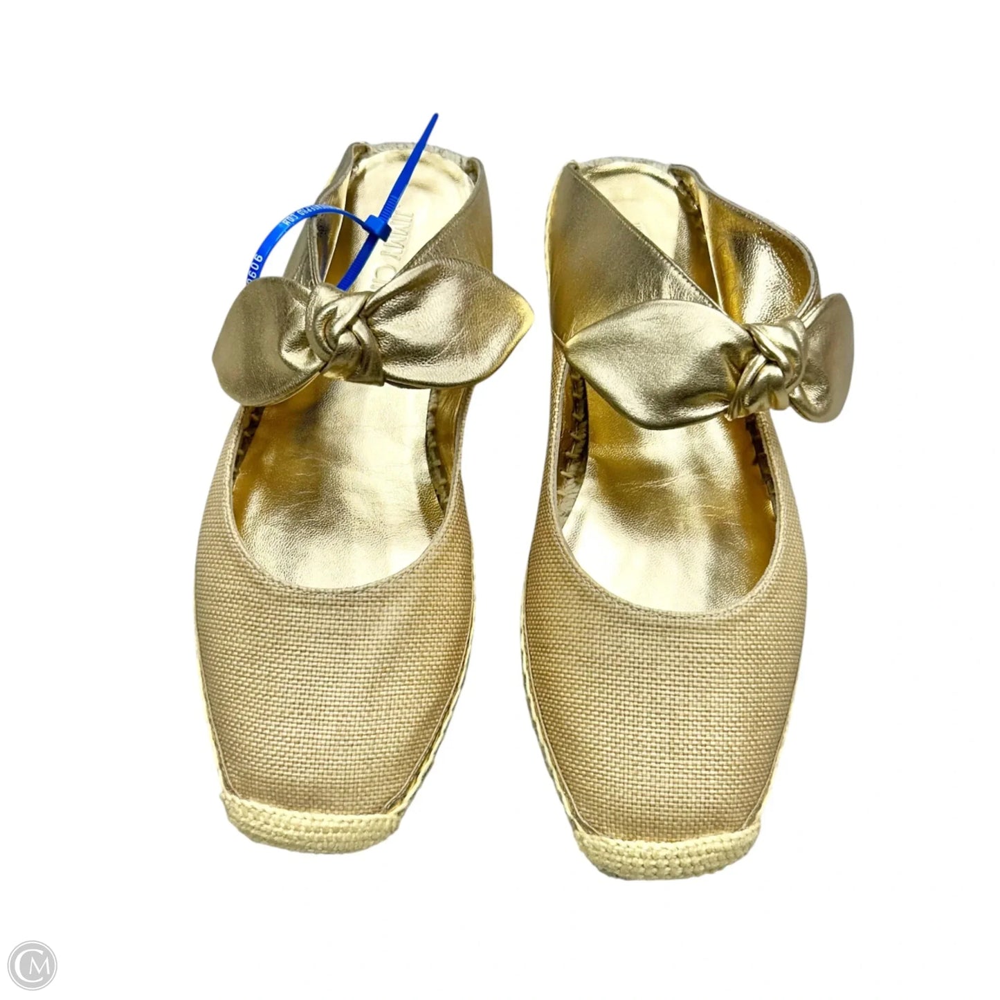 Shoes Luxury Designer By Jimmy Choo In Gold, Size: 9
