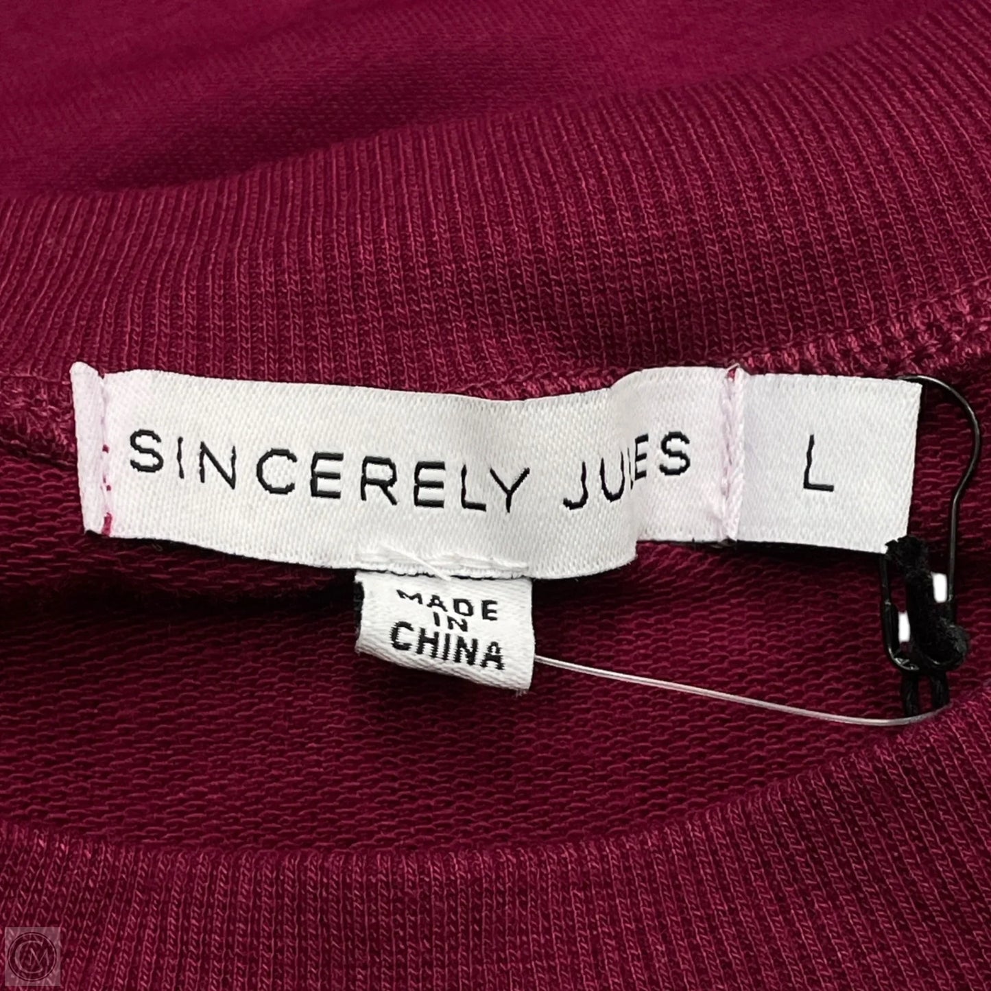 Athletic Top Long Sleeve Collar By Sincerely Jules In Purple, Size: L