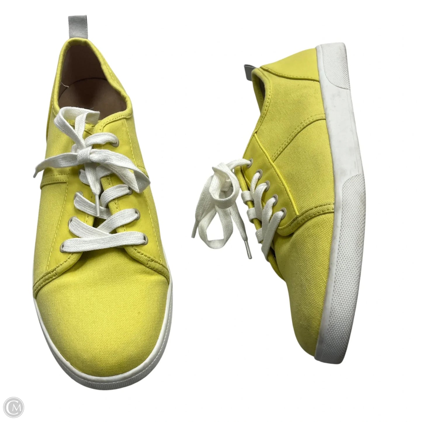 Shoes Sneakers By Vionic In White & Yellow, Size: 9.5