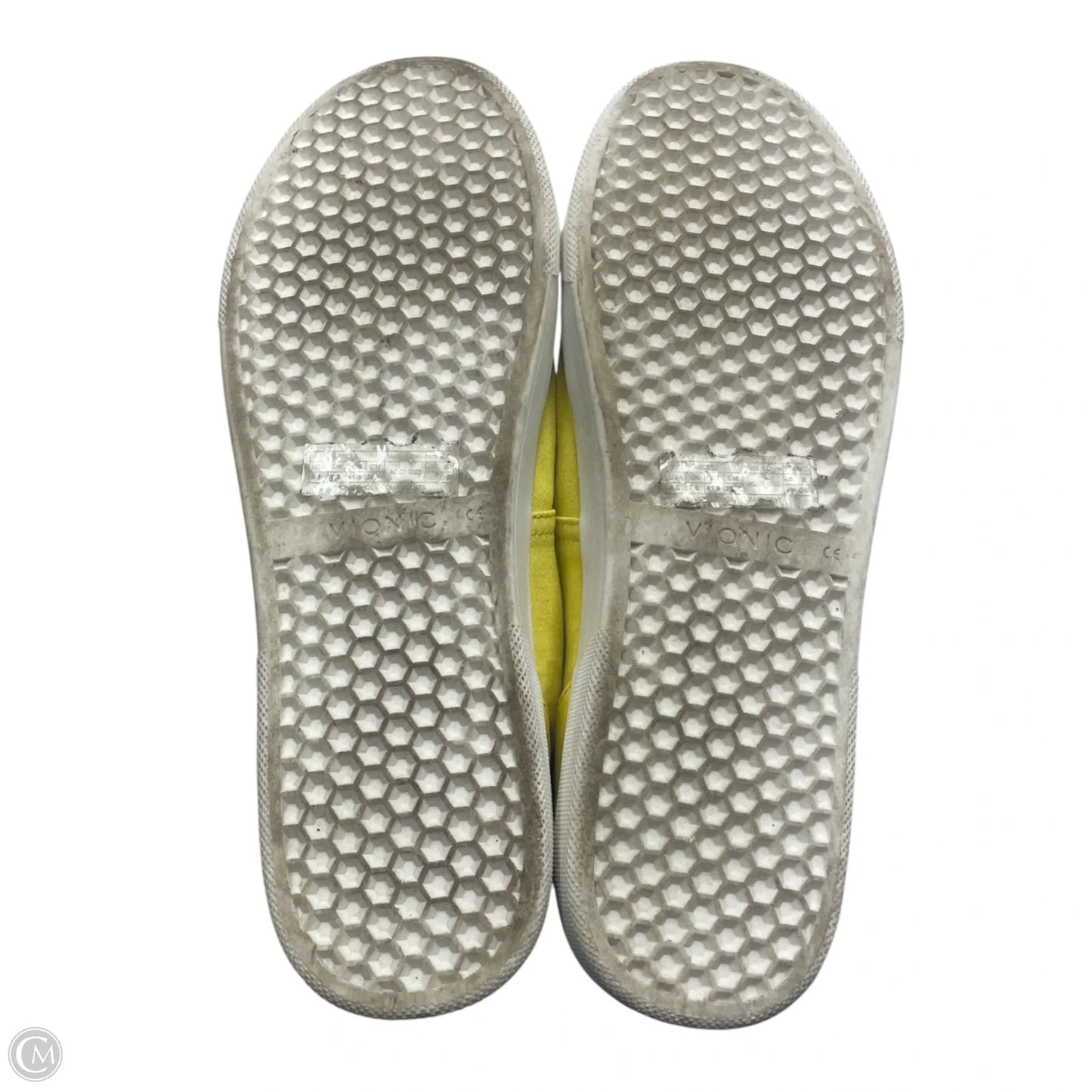 Shoes Sneakers By Vionic In White & Yellow, Size: 9.5