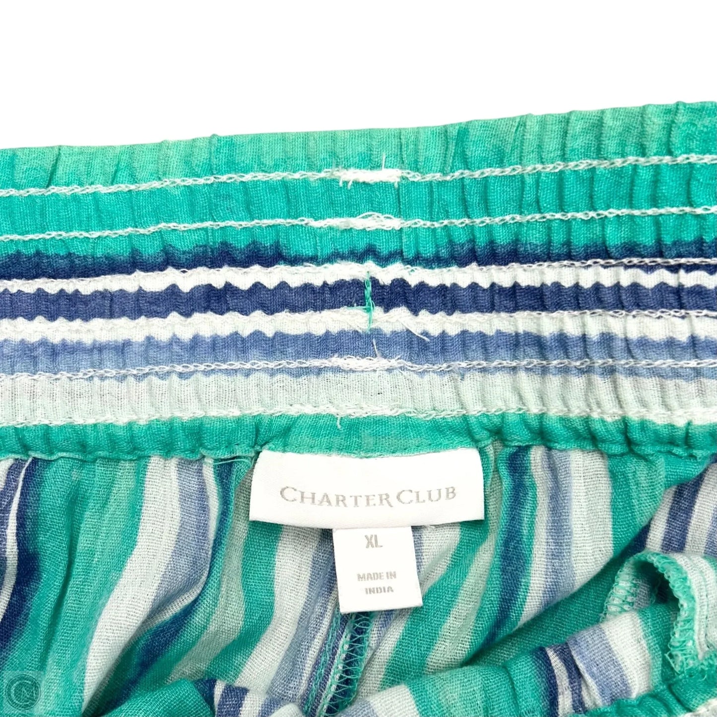 Pants Wide Leg By Charter Club In Blue & White, Size: Xl