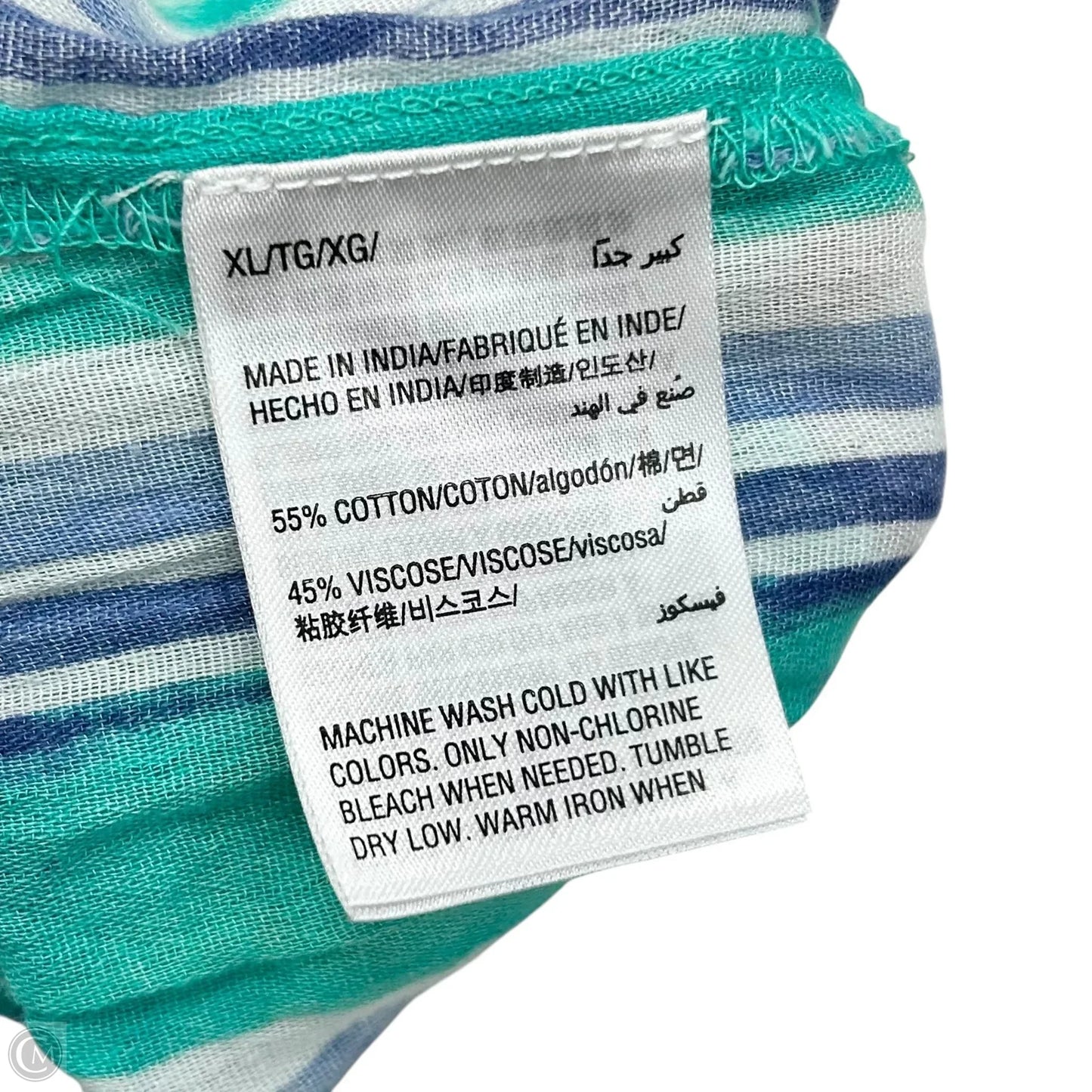 Pants Wide Leg By Charter Club In Blue & White, Size: Xl
