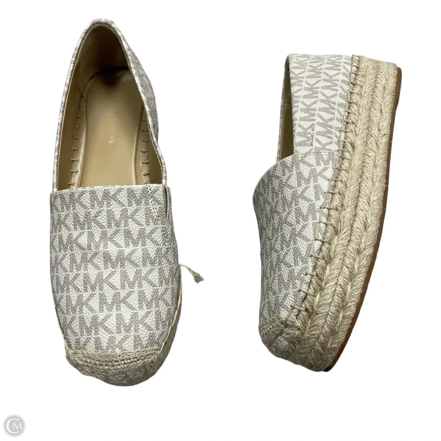 Shoes Flats By Michael By Michael Kors In Grey & Tan, Size: 6.5