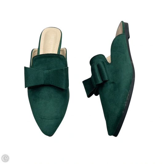 Shoes Flats In Green, Size: 7.5