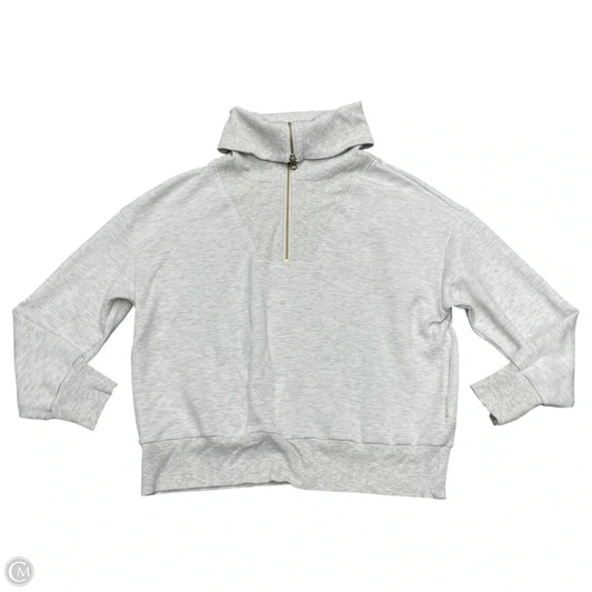 Athletic Sweatshirt Crewneck By Varley In Grey, Size: S