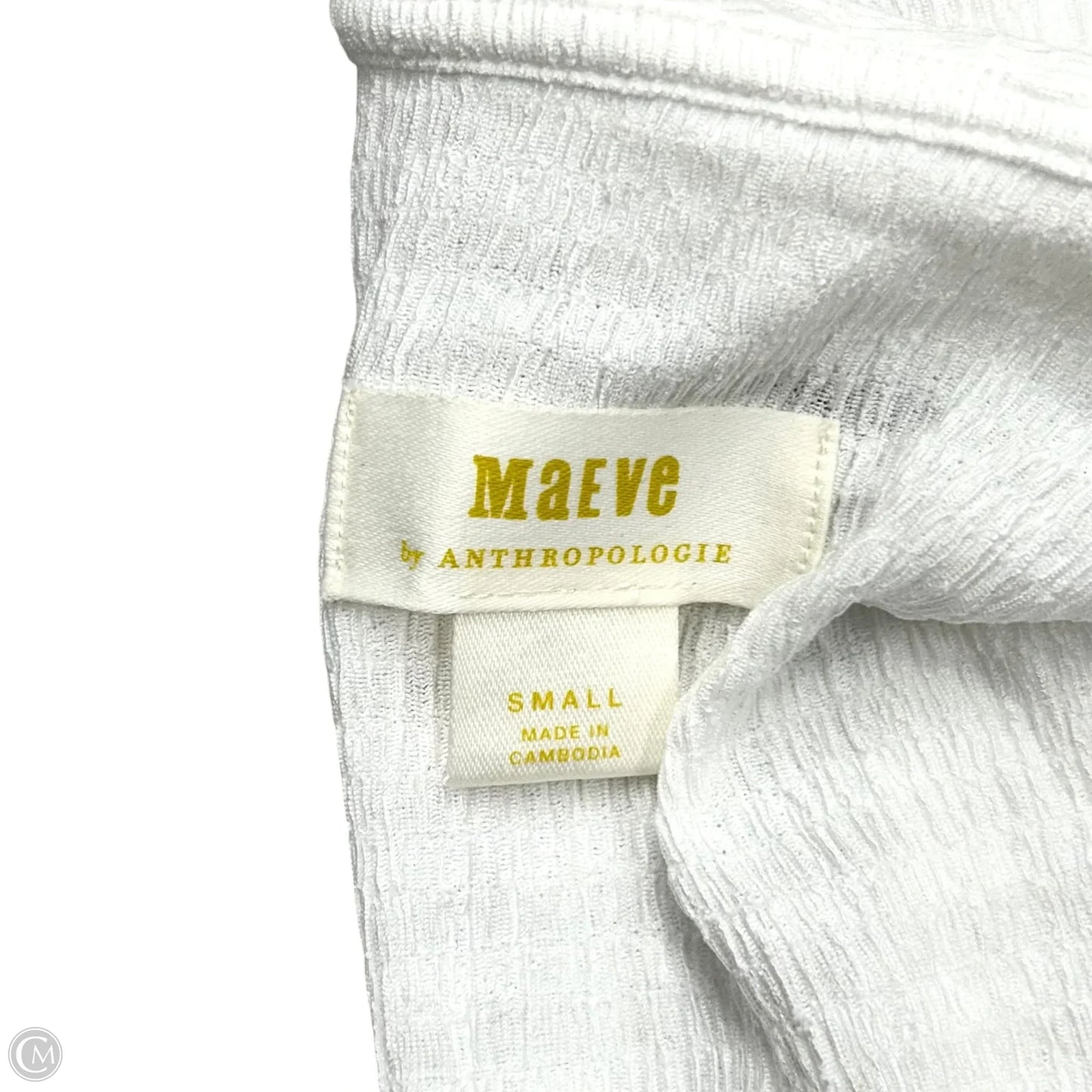 Top Long Sleeve By Maeve In White, Size: S