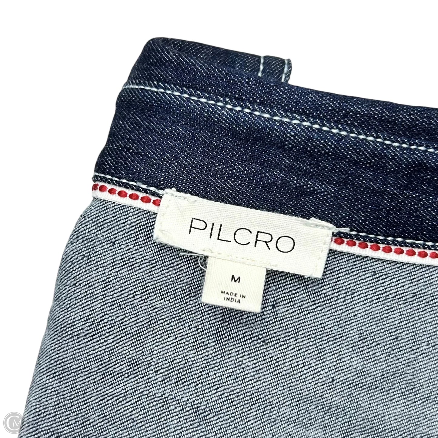 Top Short Sleeve By Pilcro In Blue Denim, Size: M