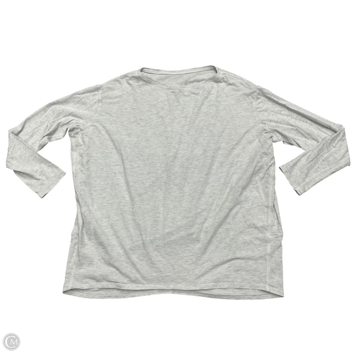 Athletic Top Long Sleeve Collar By Lululemon In Grey, Size: S