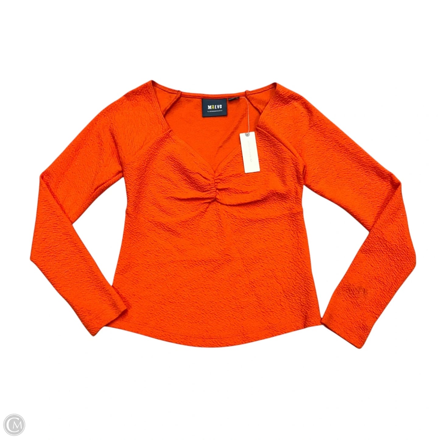 Top Long Sleeve By Maeve In Orange, Size: Xs