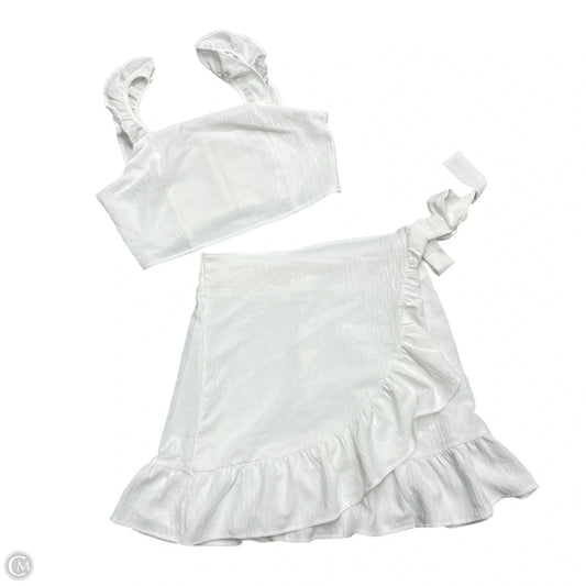 Skirt Set 2pc By Pink Lily In White, Size: M