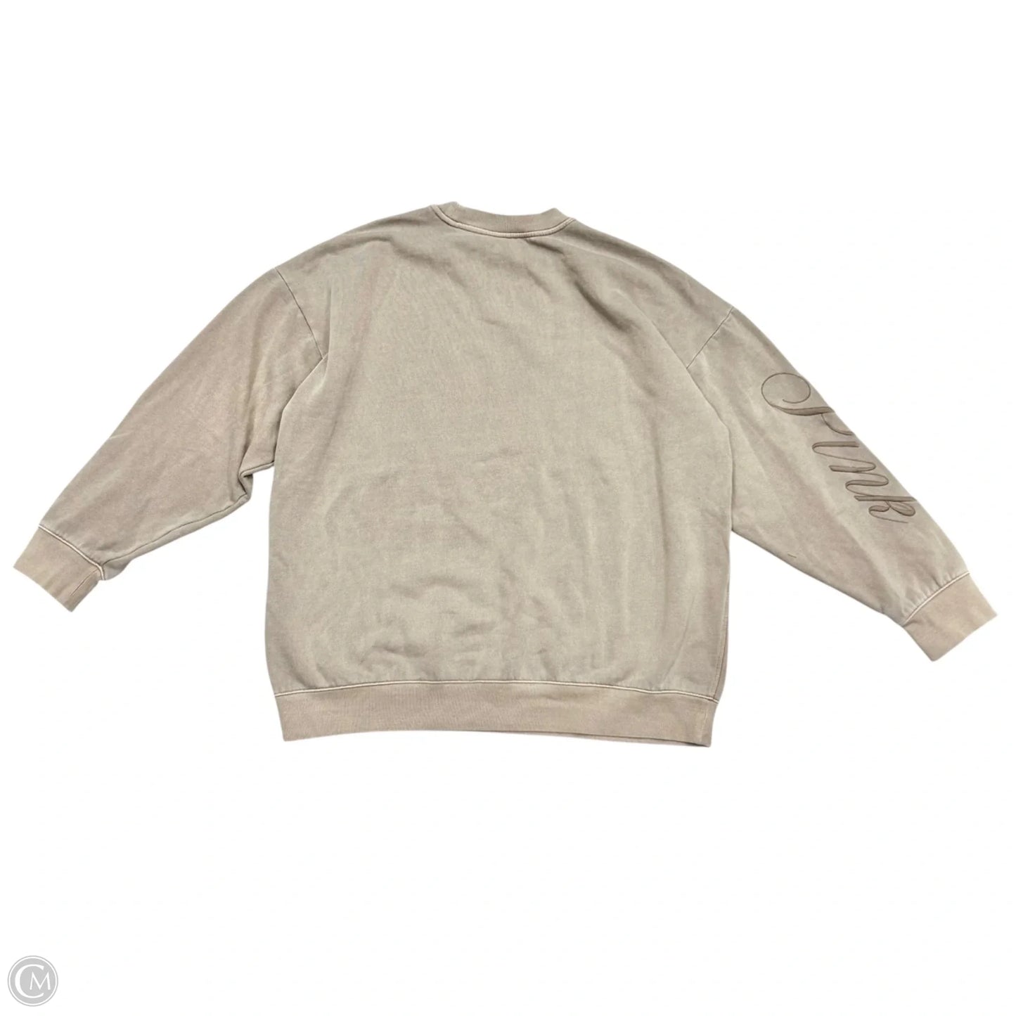 Sweatshirt Crewneck By Pink In Brown, Size: Xl