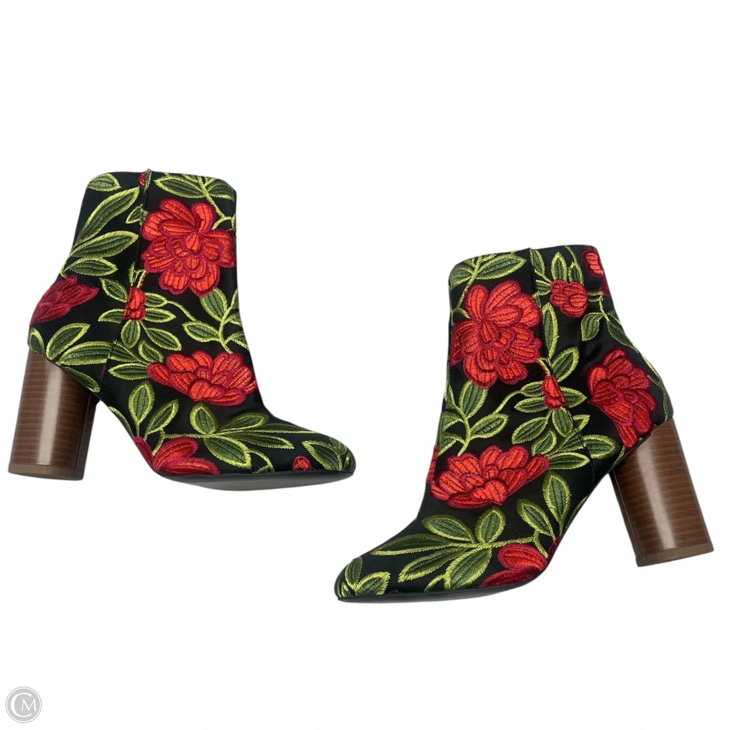 Boots Ankle Heels By Market & Spruce In Floral Print, Size: 8.5