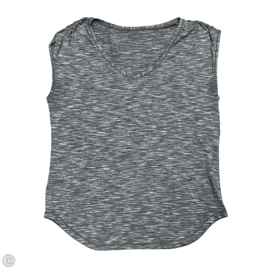 Athletic Top Short Sleeve By Lululemon In Grey, Size: S