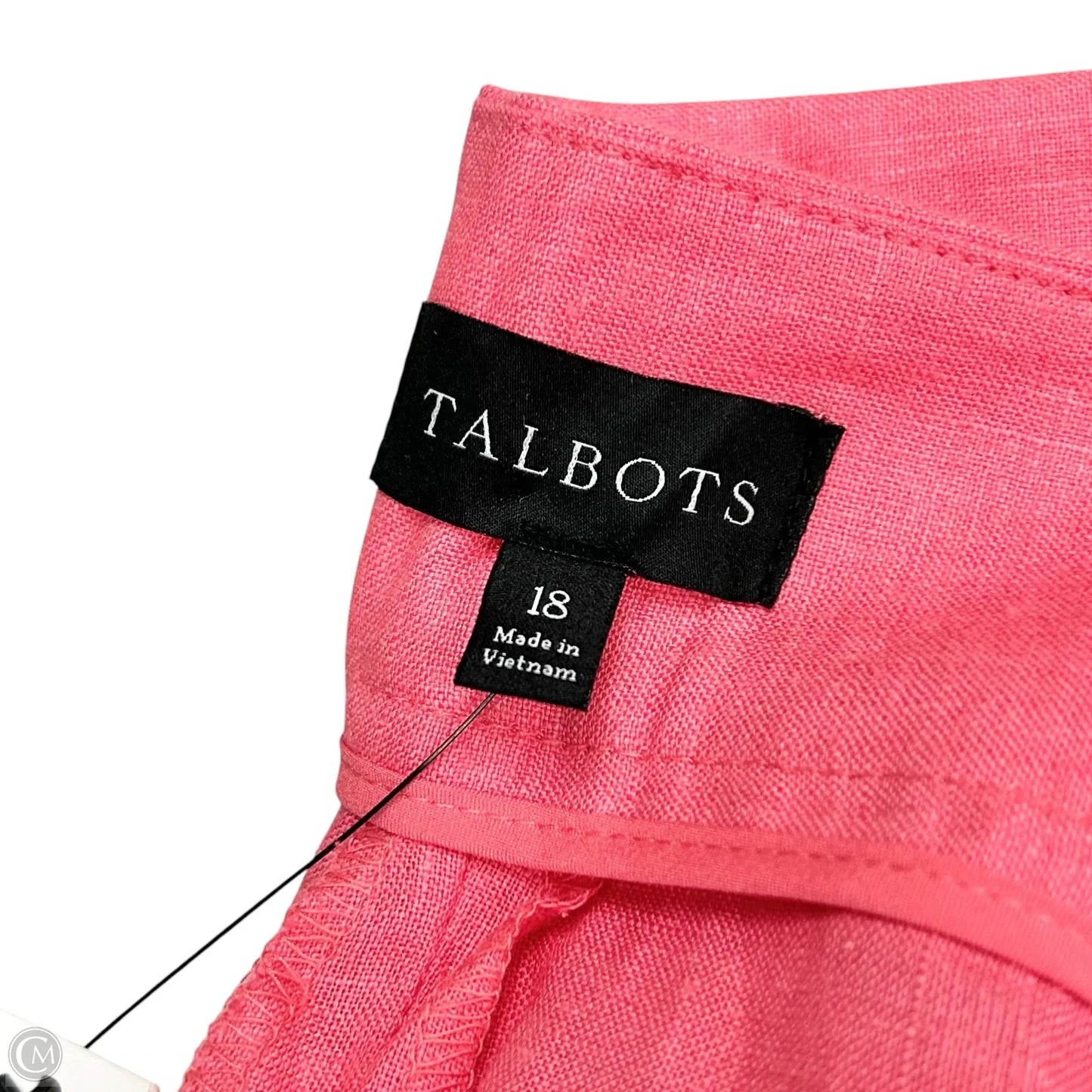 Pants Linen By Talbots In Pink, Size: 18