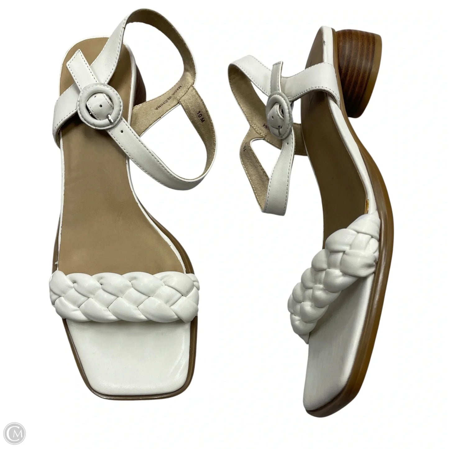 Sandals Heels Kitten By Vaneli In White, Size: 10