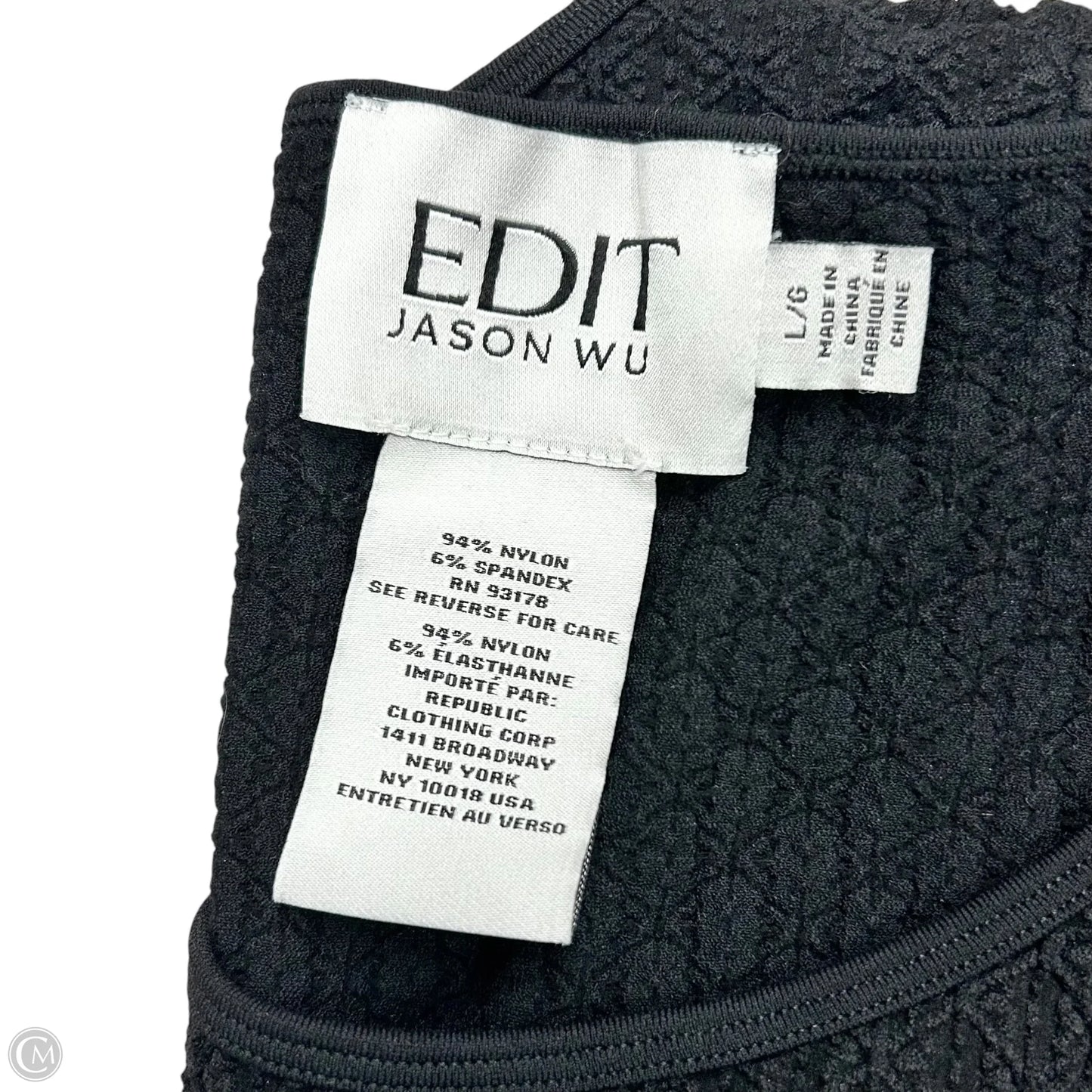 Top Short Sleeve Designer By Jason Wu In Black, Size: L