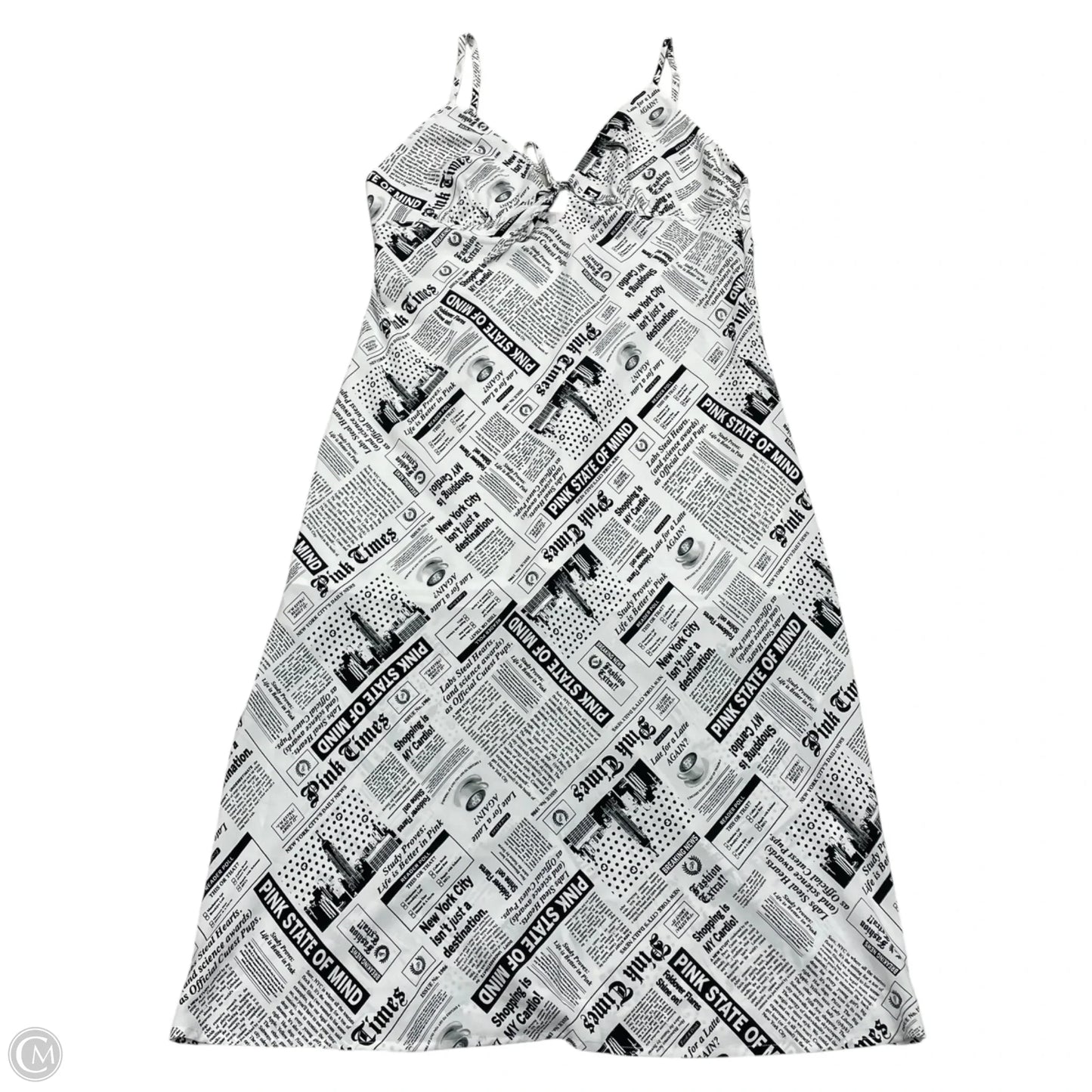 Dress Casual Midi By Pink In Black & White, Size: L