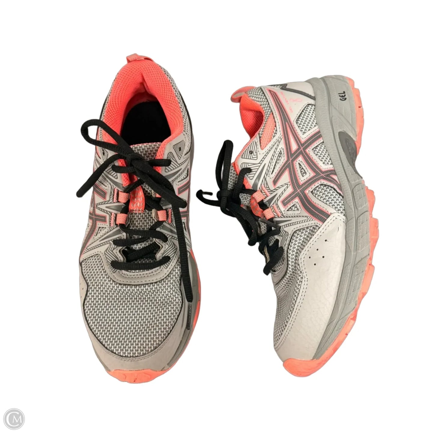 Shoes Athletic By Asics In Grey & Pink, Size: 8