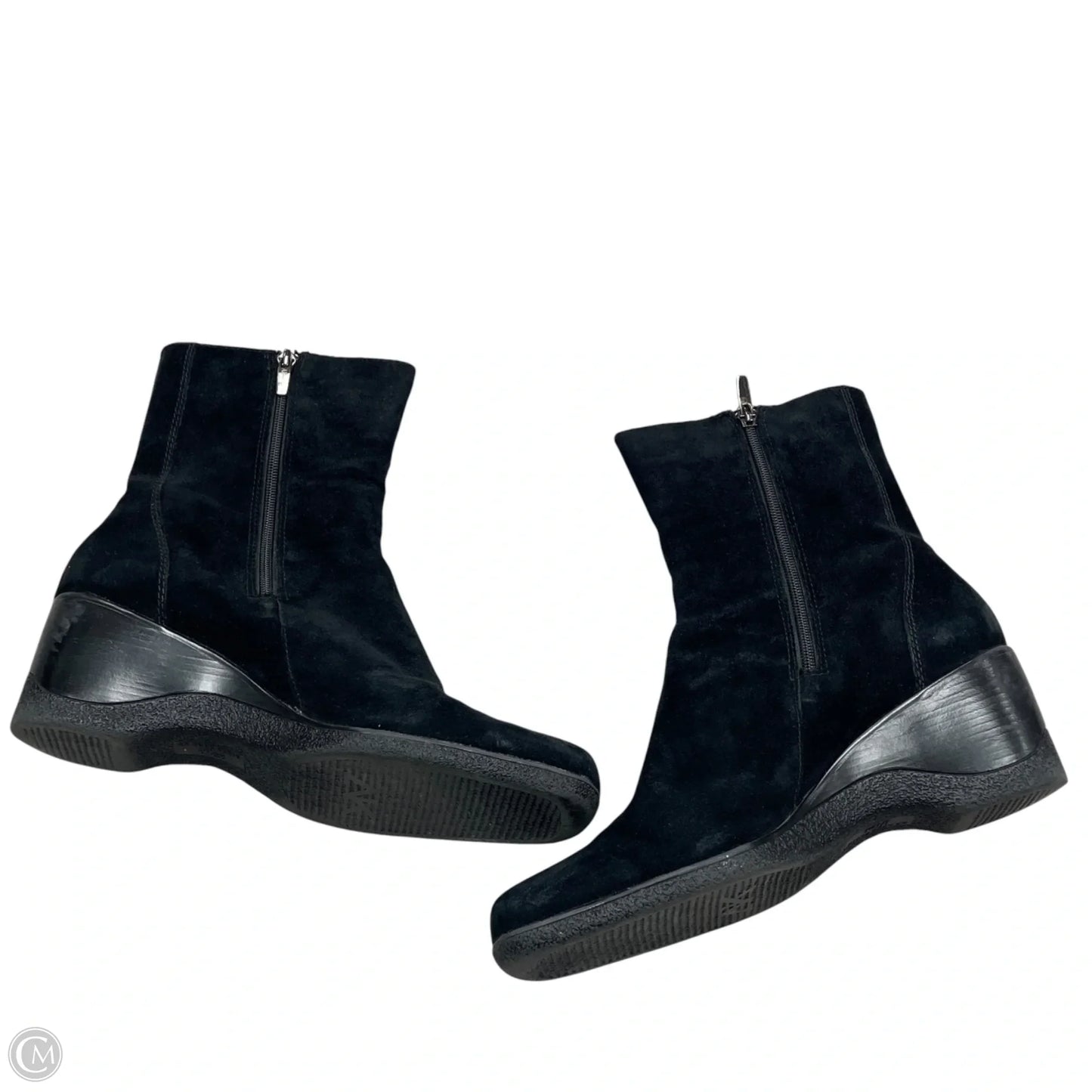 Boots Leather By Anne Klein In Black, Size: 10.5