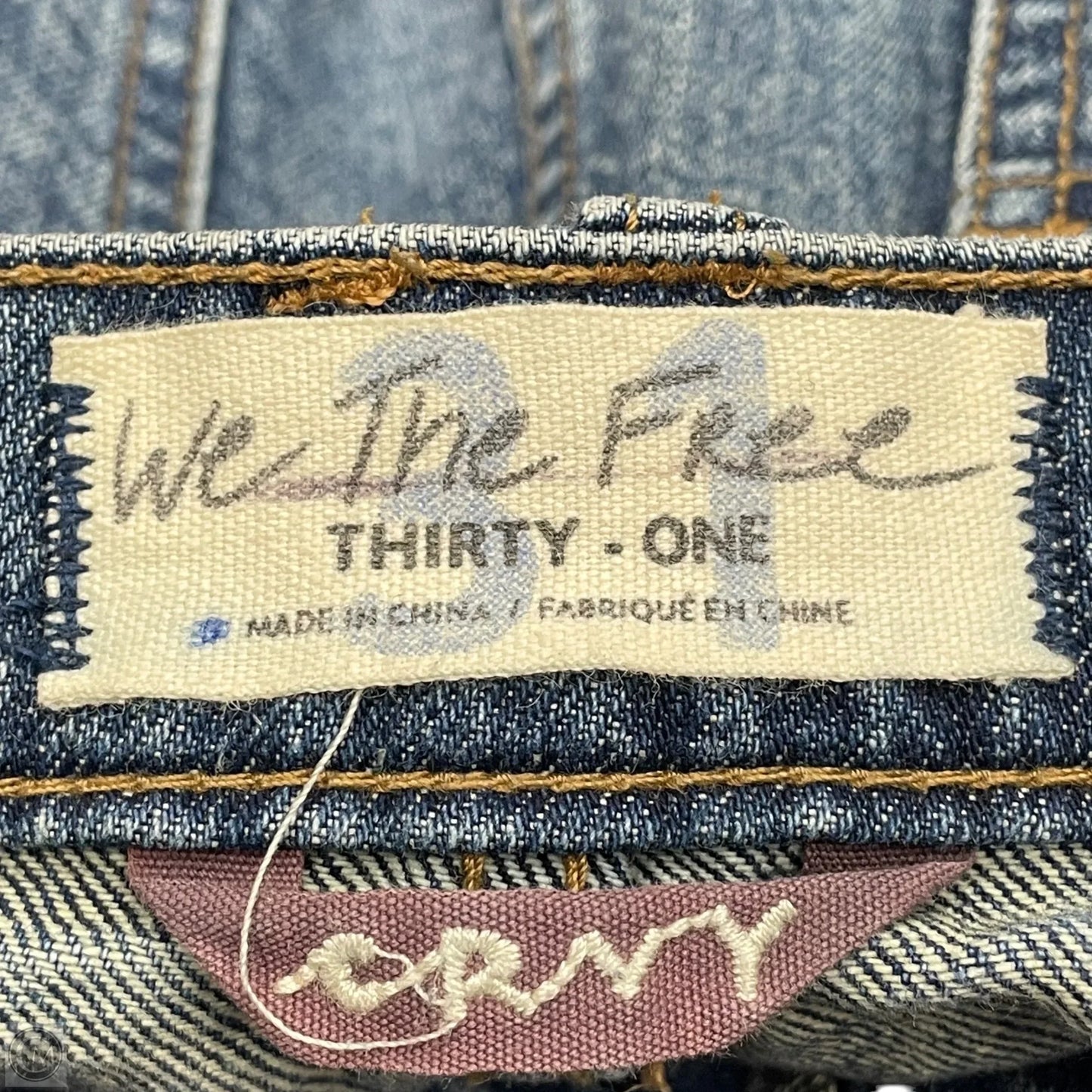 Jeans Straight By We The Free In Blue Denim, Size: 12