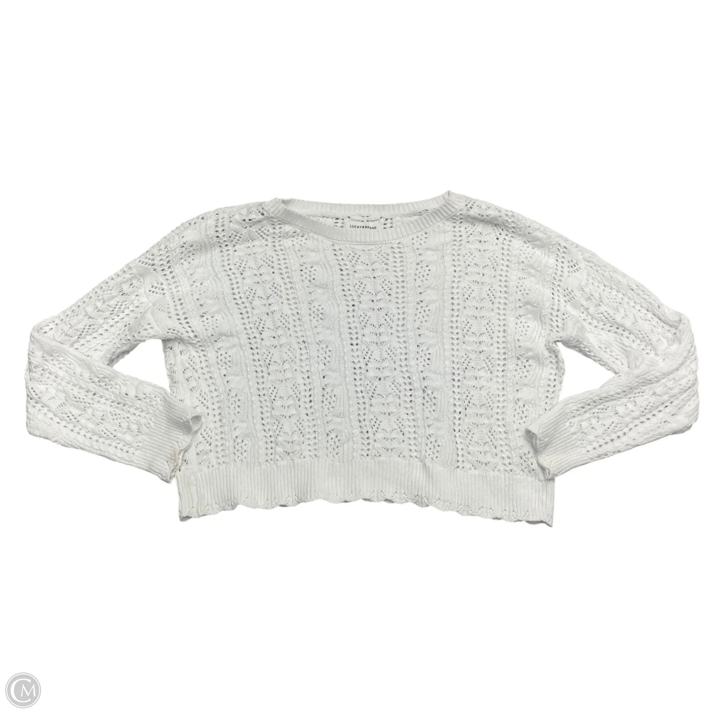 Sweater By Lucky Brand In White, Size: Xl
