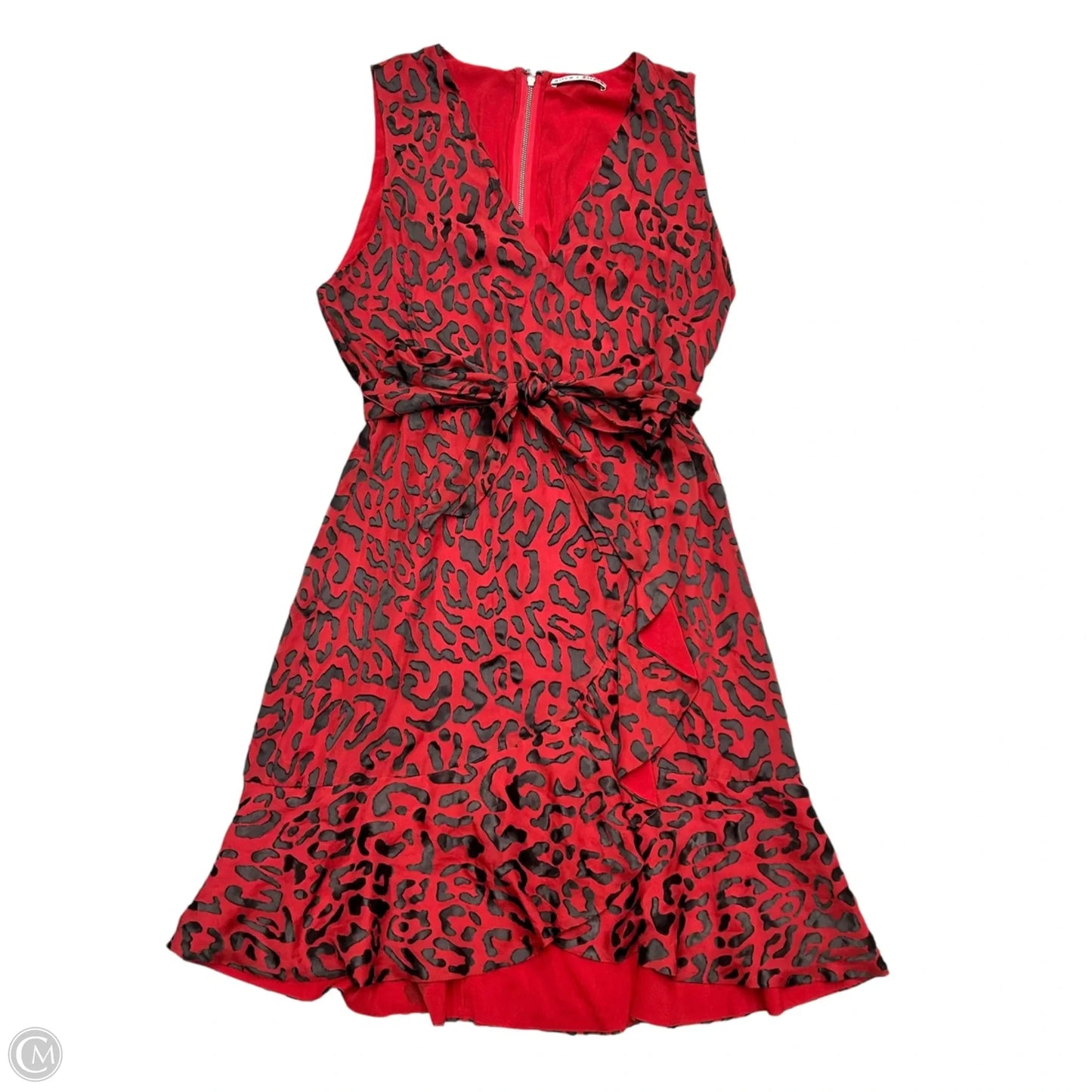 Dress Designer By Alice + Olivia In Black & Red, Size: S