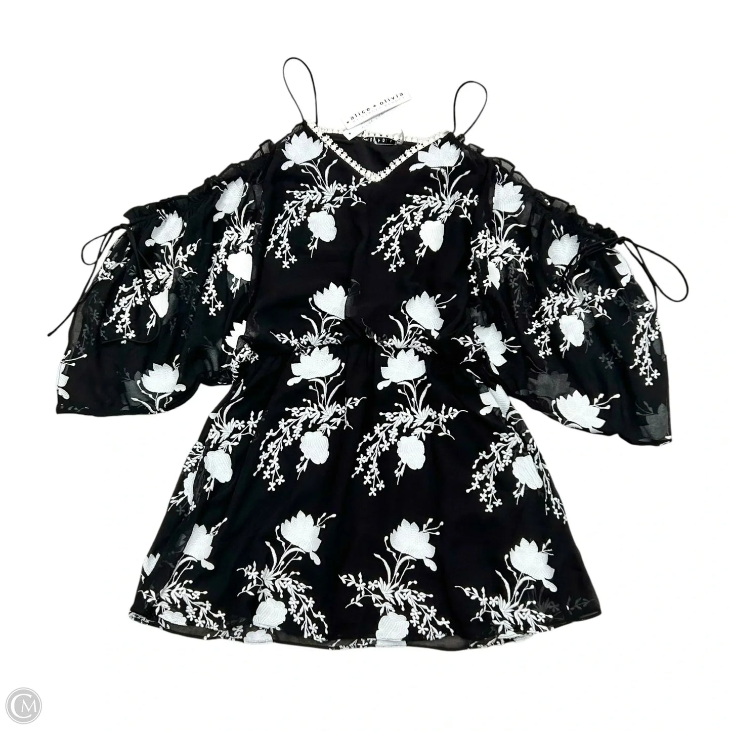 Dress Designer By Alice + Olivia In Black & White, Size: S