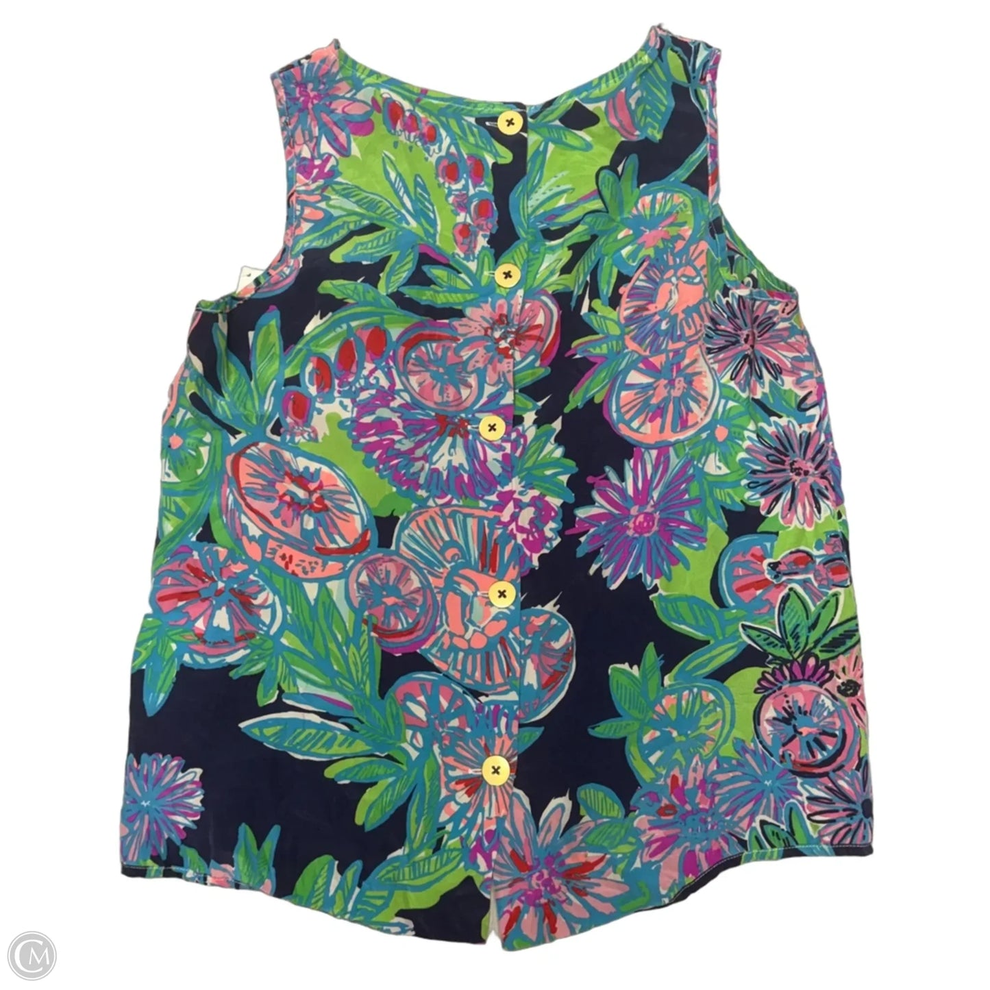 Tank Top Designer By Lilly Pulitzer In Blue & Green, Size: S