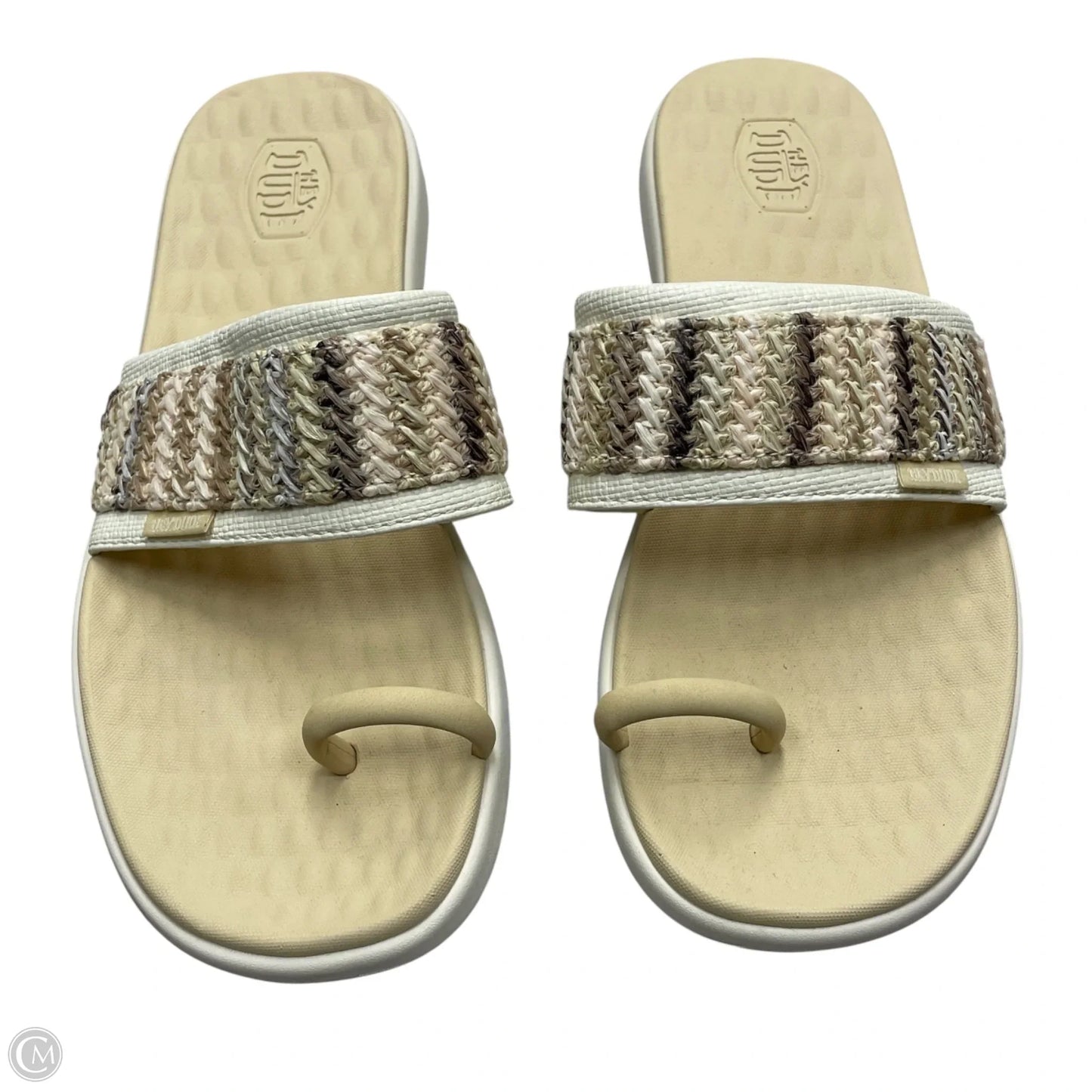 Sandals Flats By Hey Dude In Cream, Size: 10