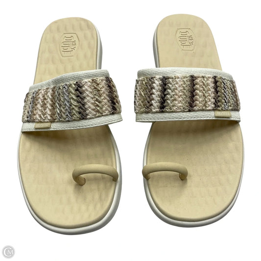 Sandals Flats By Hey Dude In Cream, Size: 10