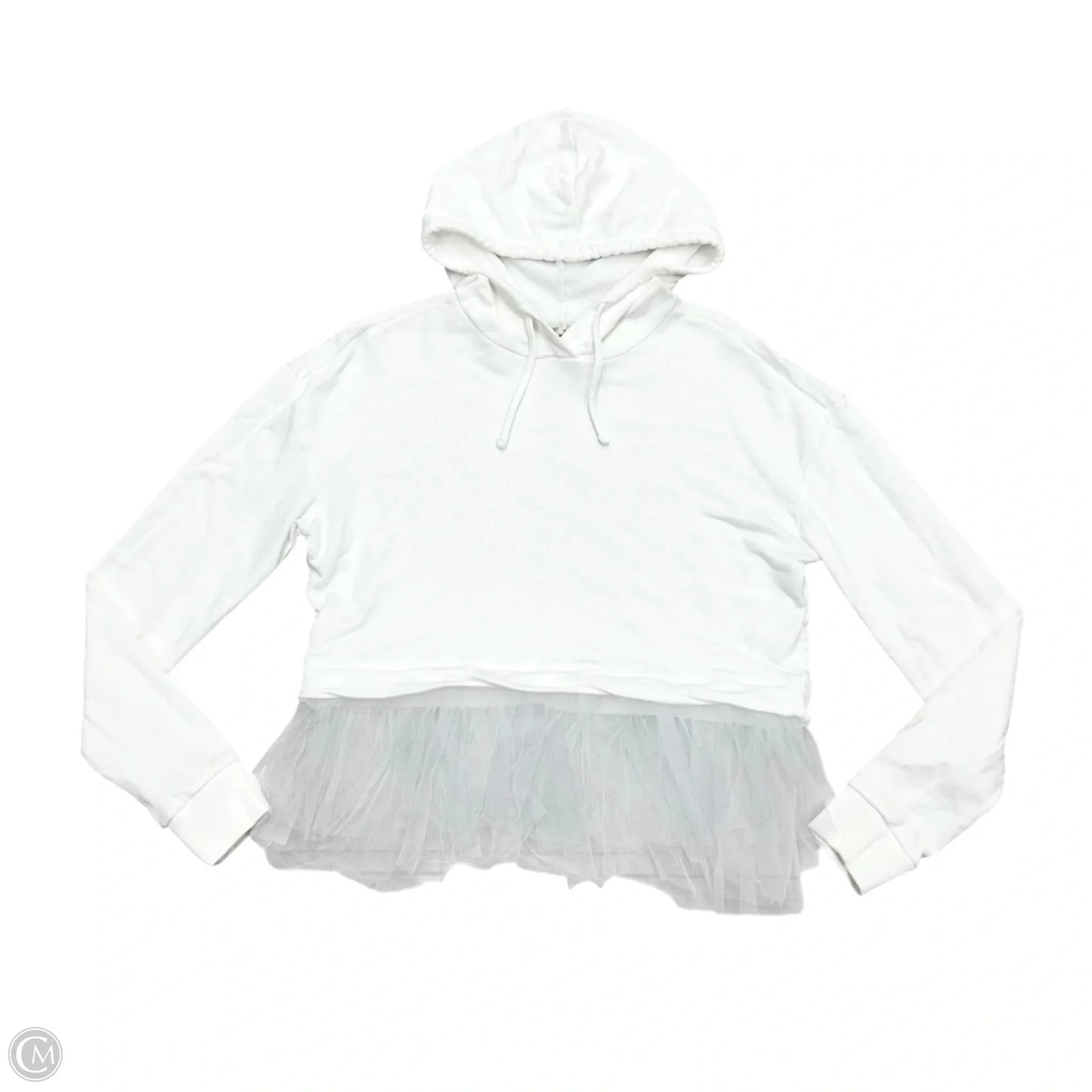 Sweatshirt Hoodie By Pilcro In White, Size: S