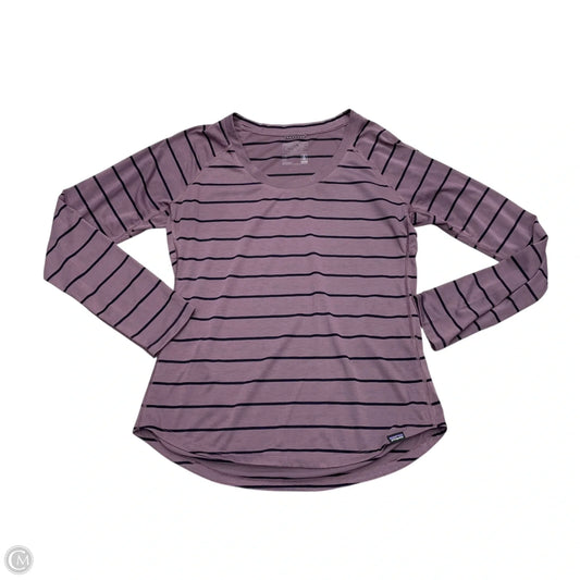 Athletic Top Long Sleeve Collar By Patagonia In Purple, Size: S
