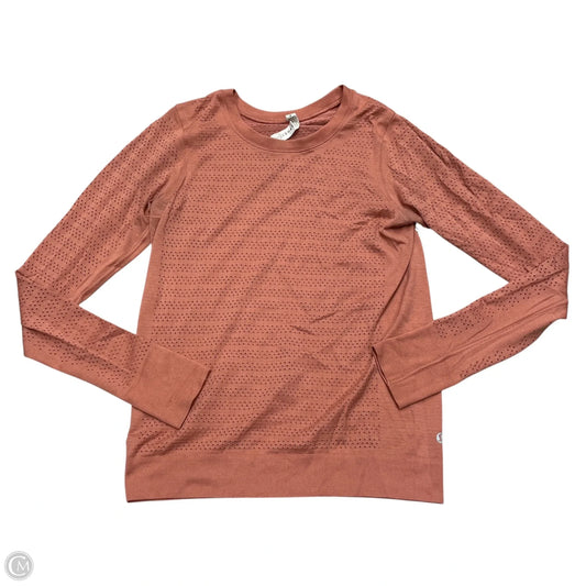 Athletic Top Long Sleeve Collar By Lululemon In Mauve, Size: S