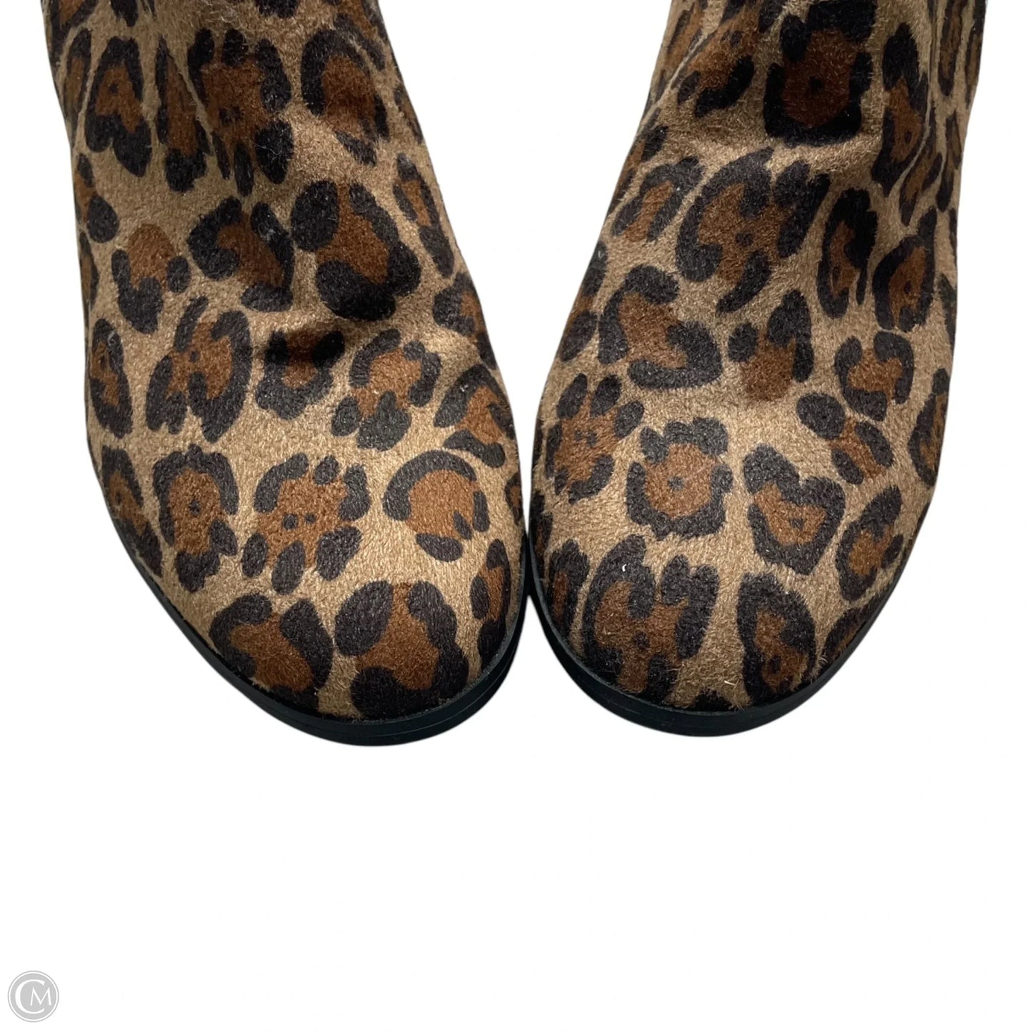 Boots Ankle Heels By Style And Company In Leopard Print, Size: 8.5