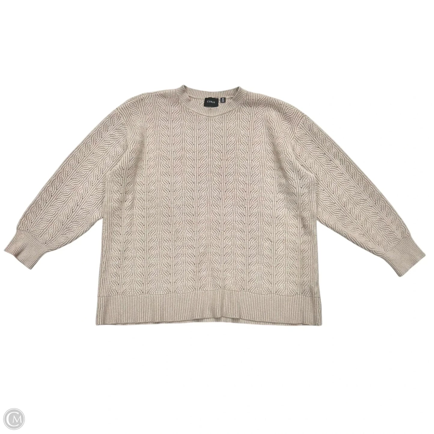 Sweater By Cyrus In Taupe, Size: 3x