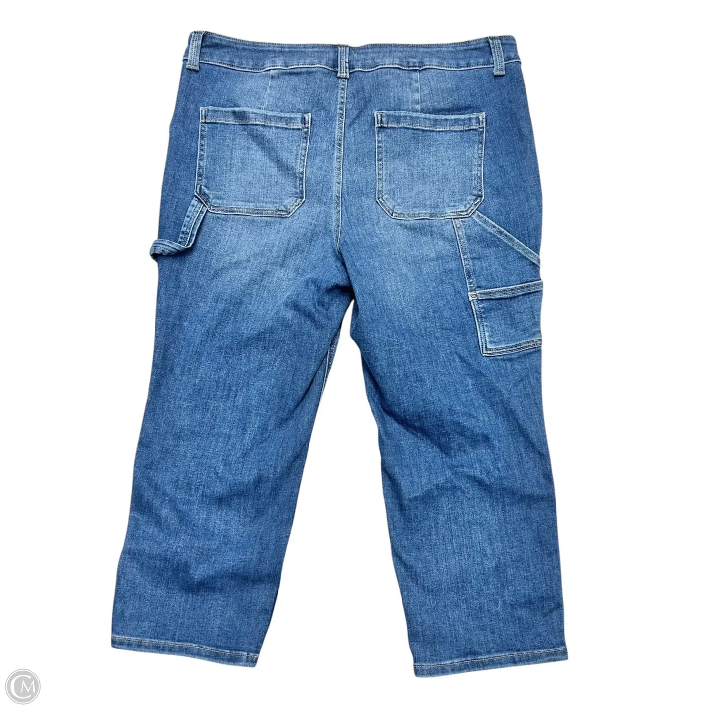 Jeans Straight By Edgely In Blue Denim, Size: 20