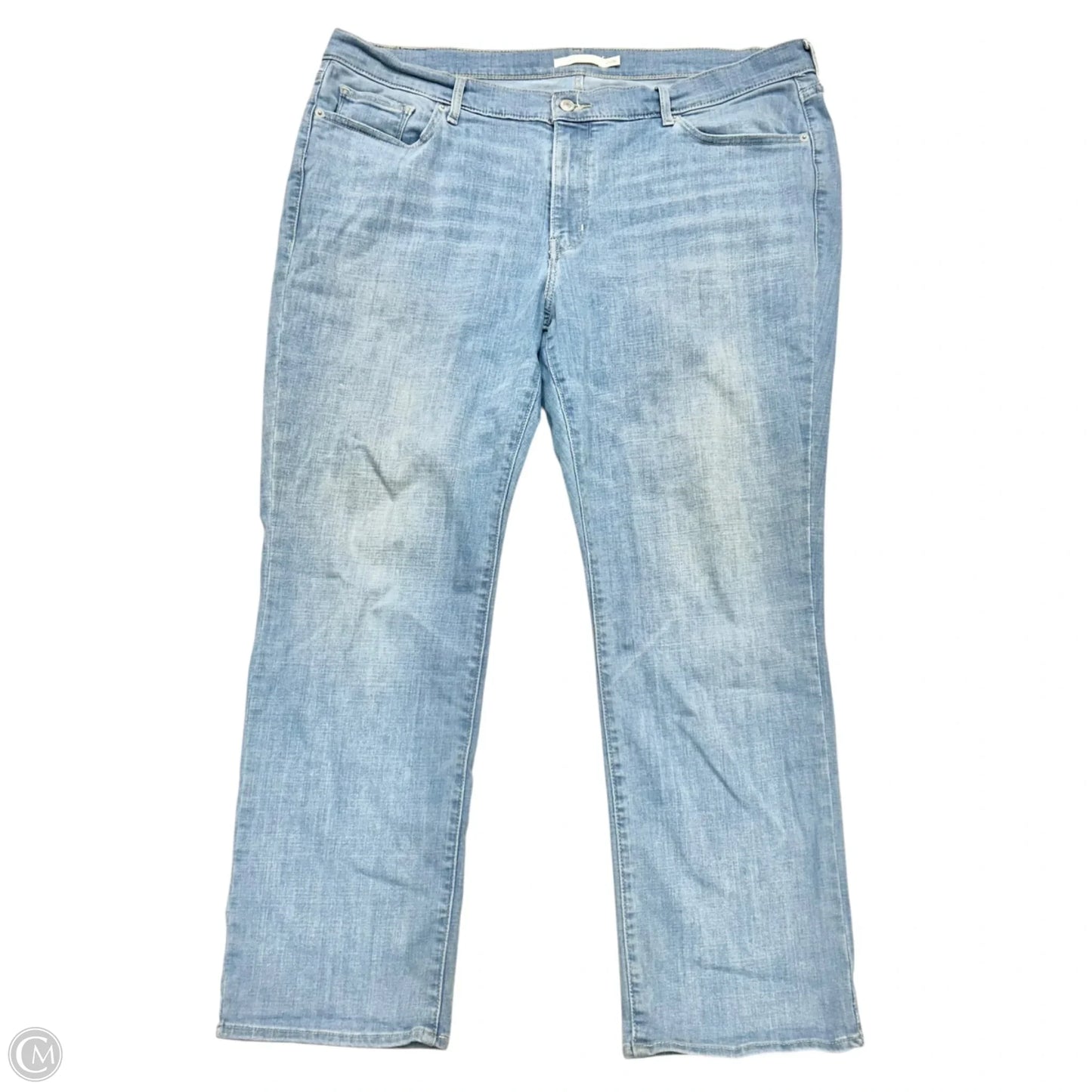 Jeans Straight By Levis In Blue Denim, Size: 20